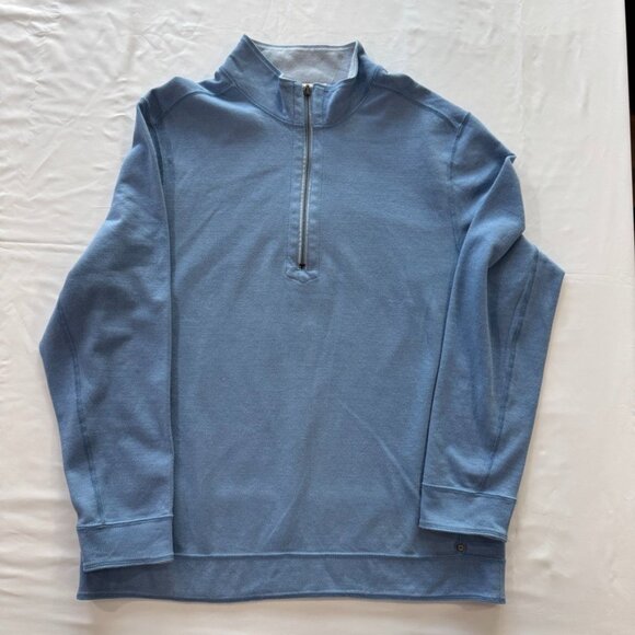 Tommy Bahama Reversible Sweater Men L Blue Half Zip Flip Side NWT Pullover - Picture 15 of 16